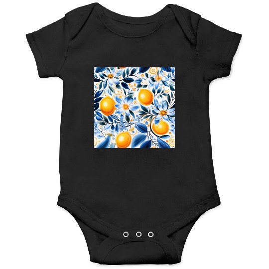 Yellow Lemon Floral Detailed Summer Collection 01 Onesies