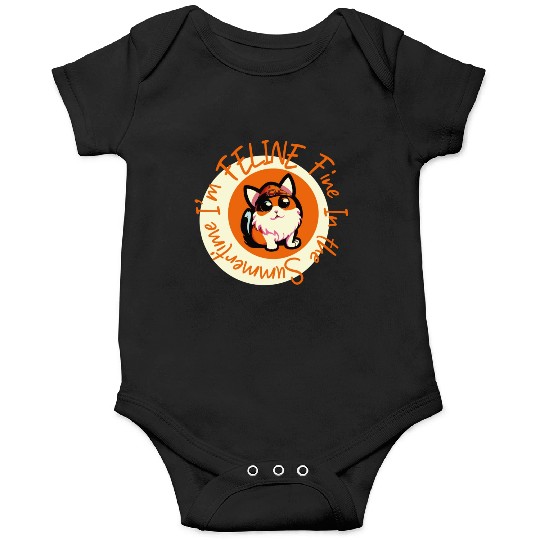 I'm FELINE Fine | Cat Lover Summer Animal Party Onesies