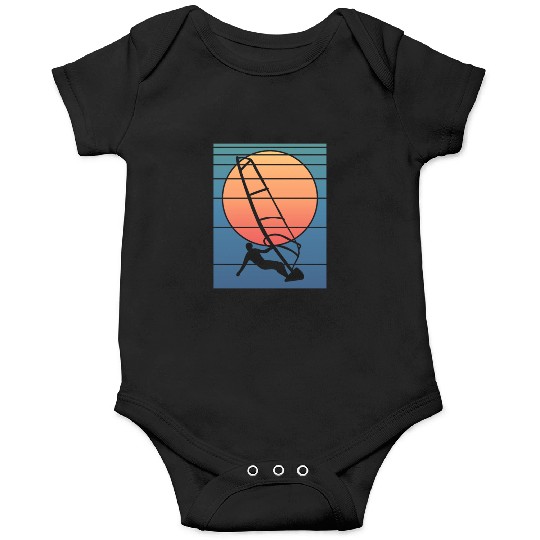 Retro Sunset Windsurfing Onesies