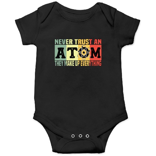 Atom Physics Chemistry Natural Science Vintage Onesies