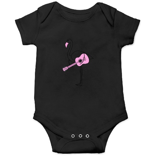 Flamingo With Guitar Onesies