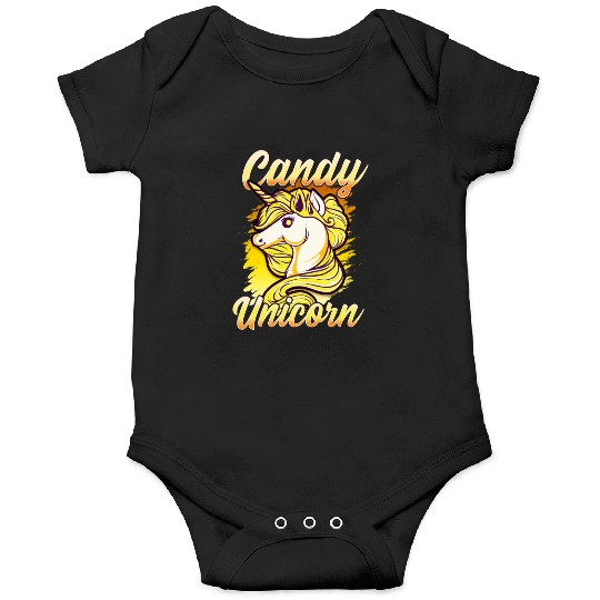 Candy Corn Unicorn Halloween Funny Candy Unicorn Onesies
