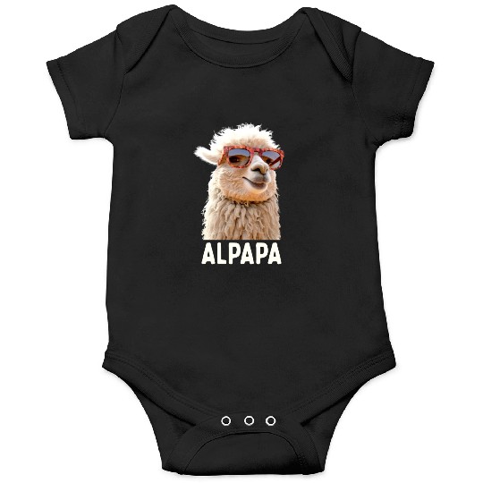 Alpaca Papa Alpapa Lama Dad Alpaca Fathers Day Onesies