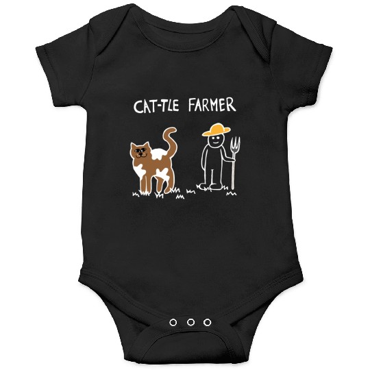 Cattle Cat Farmer (White) Onesies