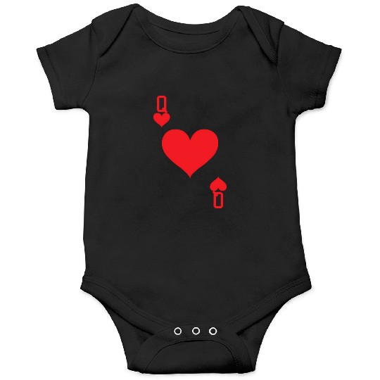 Queen Of He - Playing Card Halloween Love Onesies