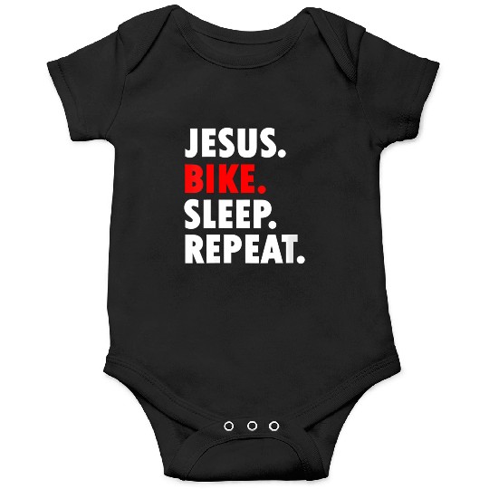 Jesus Bike Sleep Repeat - Novelty Hobby Onesies