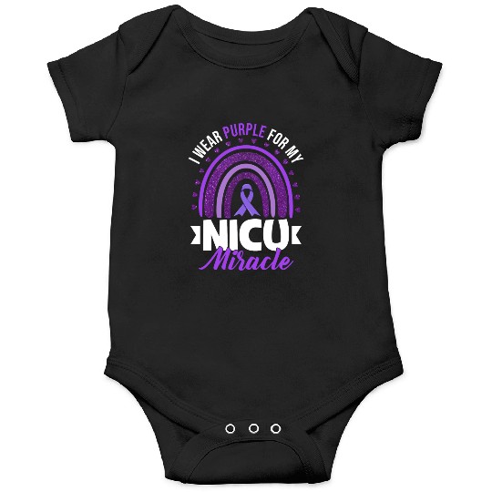 I Wear Purple For My Nicu Miracle Prematurity Onesies
