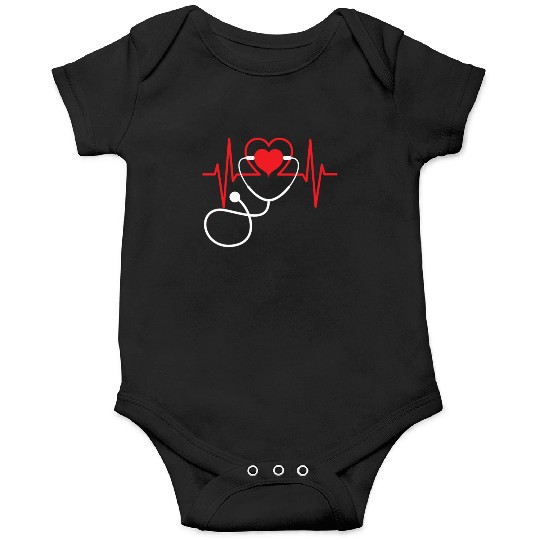 Funny Heart Beats Nurse Nursing Doctor Medical Onesies