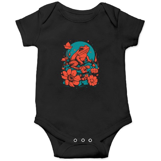 Goth Poison Frog Goblincore Fairycore Floral Frogs Onesies