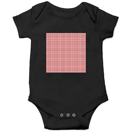 Retro Checkered Pattern Coral Red Onesies