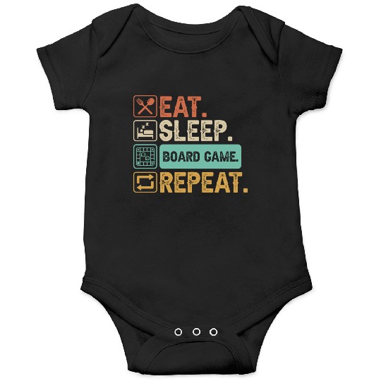 Eat Sleep Board Game Repeat Onesies