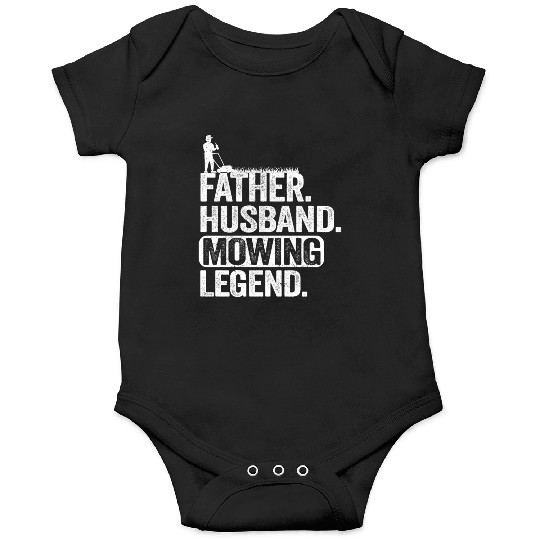 Father Husband Lawn Mowing Legend Gardening Dad Onesies