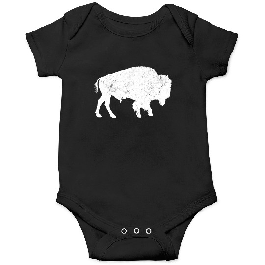 Distressed Buffalo Bison Animal Onesies