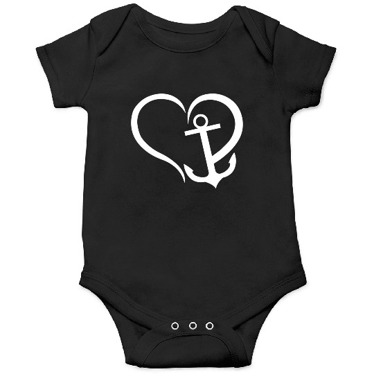 Preppy Nautical Anchor For Sailors Boaters Onesies