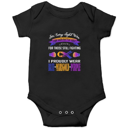 I Proudly Wear Blue Marigold Purple Bladder Cancer Onesies
