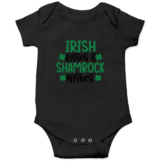 Irish Kisses And Shamrock Wishes Clover Onesies