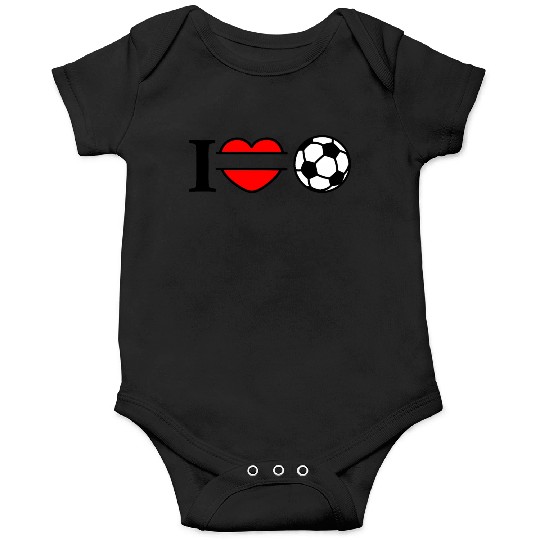 Monogram logo soccer heart Onesies