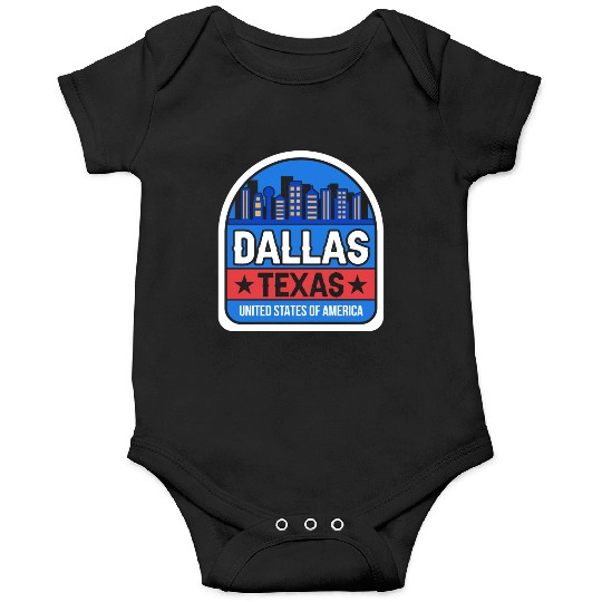 Dallas Texas USA Design for proud Dallasite Onesies
