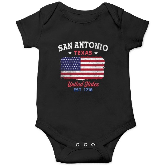 San Antonio Texas est 1718 Design for proud San Onesies