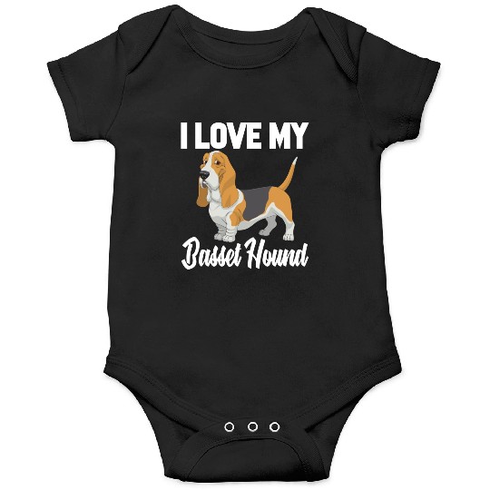 I Love My Basset Hound Onesies Funny Gifts For Men