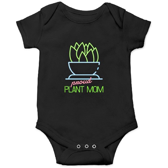 Proud Plant Mom Neon Style Onesies