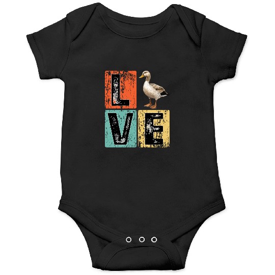 Retro Duck Hunting Duck Birds Lover Duck Hunter Onesies