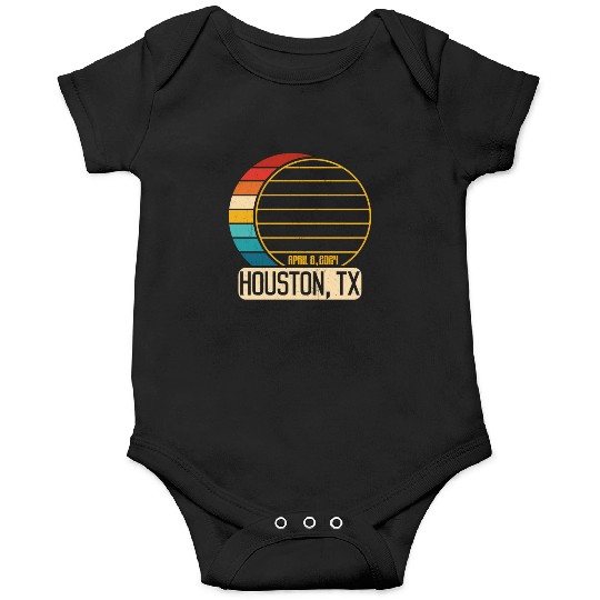Total Solar Eclipse Texas Houston April 28 2024Hou Onesies