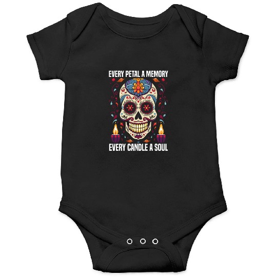 Dia De Los Muertos Sugar Skull Mexican Holiday Onesies