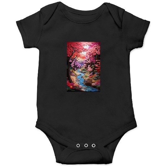 Multi-color Zen Garden river - Japanese Onesies