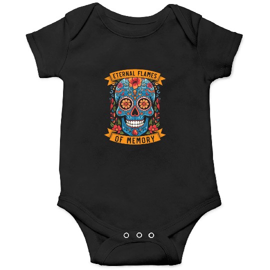 Dia De Los Muertos Sugar Skull Mexican Holiday Onesies