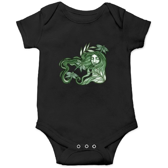 Dragonfly Goddess In Green Onesies