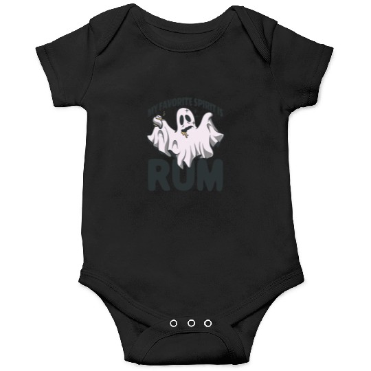 My Favorite Spirit Is Rum Halloween Rum Ghost Onesies
