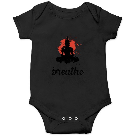 Breathe quote Buddha graphic Onesies