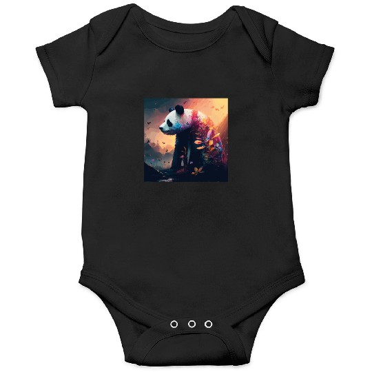 Panda Bear Ailuropoda Melanoleuca Friend Lover Onesies