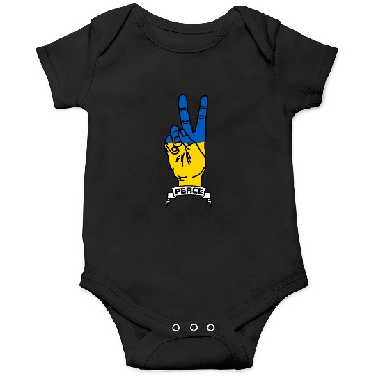 Peace for Ukraine text Onesies