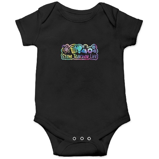 STEM Tie-Dye Design STEM Teacher Science Lover Onesies