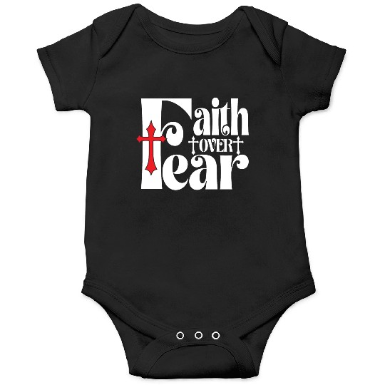 Faith Over Fear Love Jesus Christian Christmas Onesies