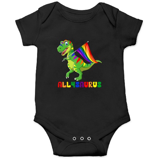 Rainbow Ally Saurus Embracing Diversity Onesies