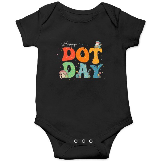 Happy Dot Day Hippie Flowers Gnome Mushroon Groovy Onesies