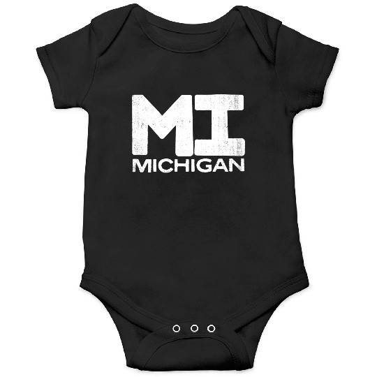 Mi Michigan State Vintage Typography Onesies