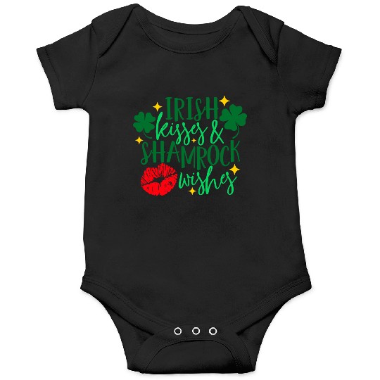 Irish Kisses And Shamrock Wishes Onesies