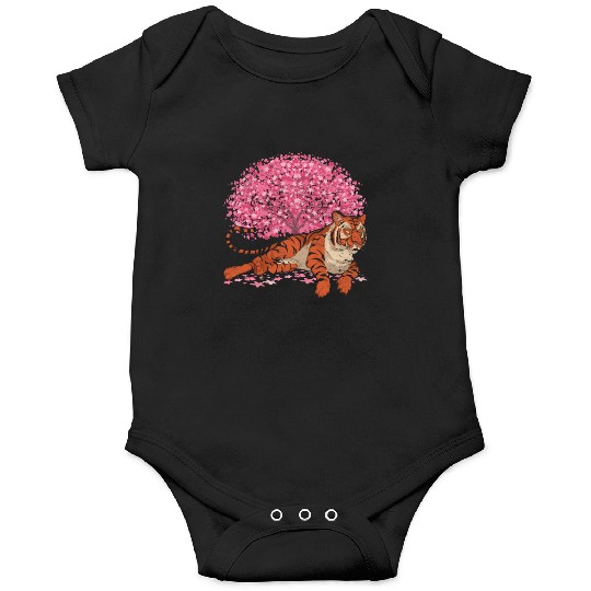 Cherry Blossom Tree Predator Gift Sakura Tiger Onesies