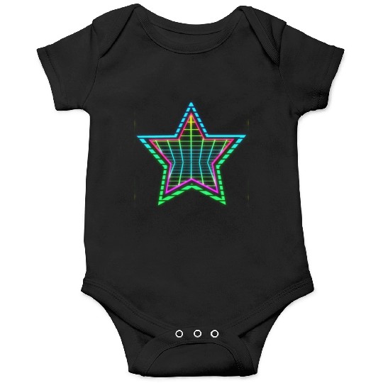 Star neon vintage retro style 90s. Onesies