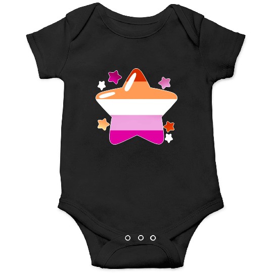 Lgbtq Pride Flag Stars Lesbian Onesies