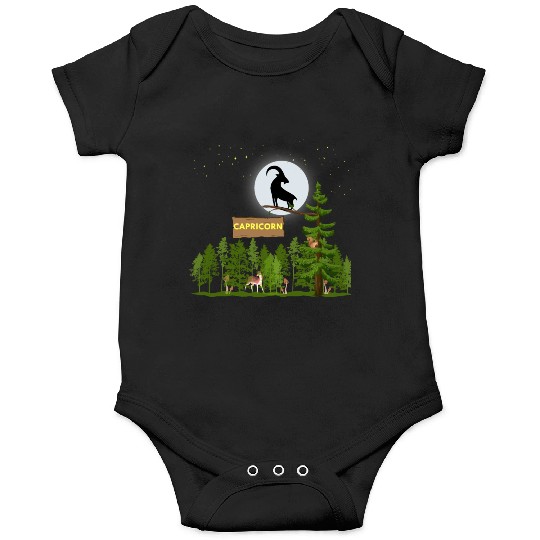 Zodiac Sign Capricorn Astrology Wild Forest Onesies