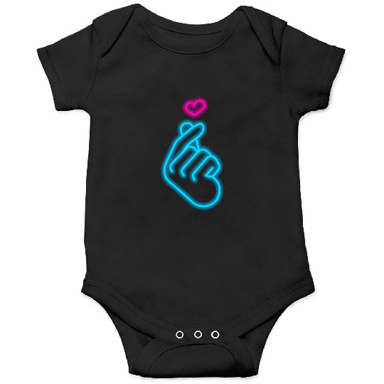 K Pop Hand Symbol Finger Heart Korean Pop Music Onesies