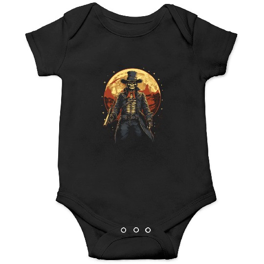 Spooky Cowboy Halloween Scary Sheriff Costume Onesies