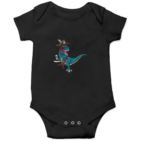 Cool Dinosaur Jolly Pirate Decor Lazy Halloween Onesies