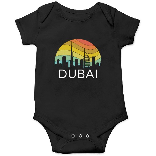 Dubai Skyline City Arab Emirates Uae Arcihtecture Onesies