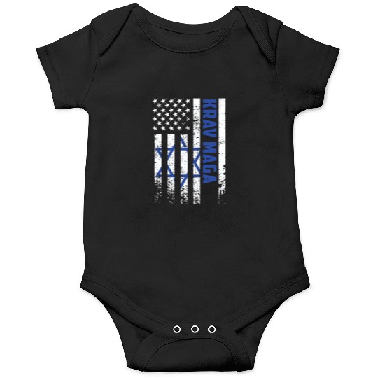 Krav Maga American USA Israel Flag Onesies